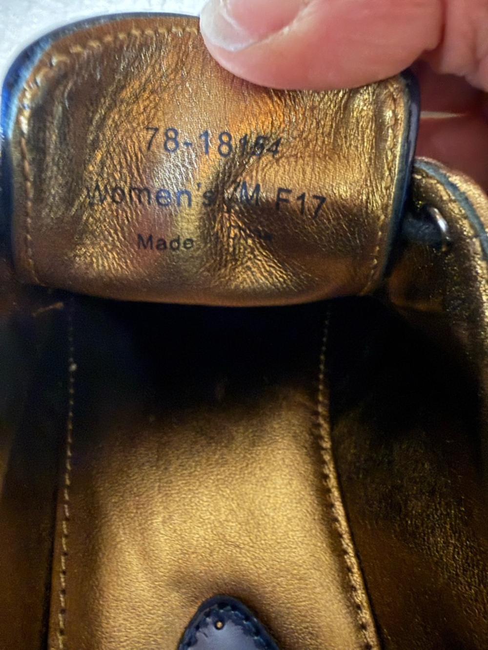 Johnston & Murphy Navy Patent Leather Oxford Shoes Women’s 7 Lace Up - Picture 7 of 8